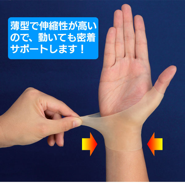 実物 手首らーく ロング 2枚 両手 腱鞘炎 手首の痛み サポーター メール便 送料無料